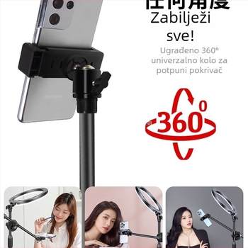 Nadstolni držač za mobitel za profesionalno snimanje s rasvjetom za livestream i selfie (Tip: Air bag holder; Materijal: Alloy; Stil: Simple)