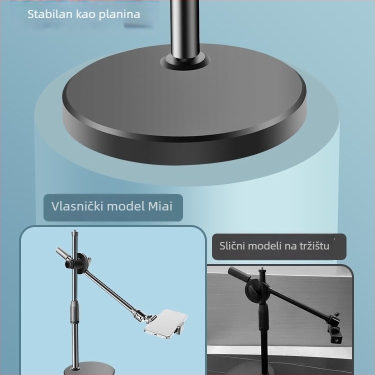 Nadstolni držač za mobitel za profesionalno snimanje s rasvjetom za livestream i selfie (Tip: Air bag holder; Materijal: Alloy; Stil: Simple)