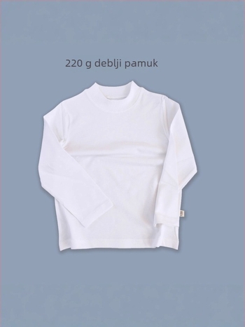 Dječja pamučna majica s dugim rukavima, okrugli izrez, antistatična, za sve sezone