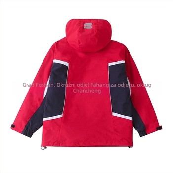 Dječja zimska jakna s fiksnom kapuljom, zatvarač, flis podstava, vanjski najlon materijal