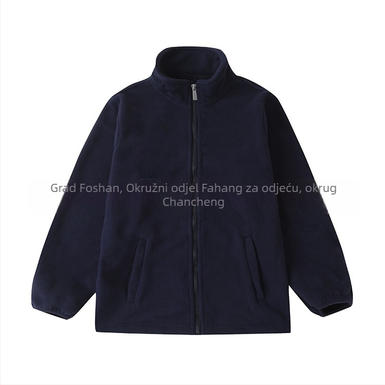 Dječja zimska jakna s fiksnom kapuljom, zatvarač, flis podstava, vanjski najlon materijal