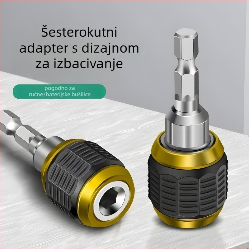 Šesterokutni brzi zamjenski adapter – produžni štap za električnu bušilicu, šesterokutni osovinski dio, alat za demontažu (1 komad ili 2 komada)