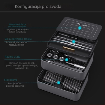 Jimmy Home Set odvijača za kućnu upotrebu – univerzalni alat za demontažu mobilnih telefona i digitalnih uređaja, materijal: S2 legura čelika, komplet: 51/100