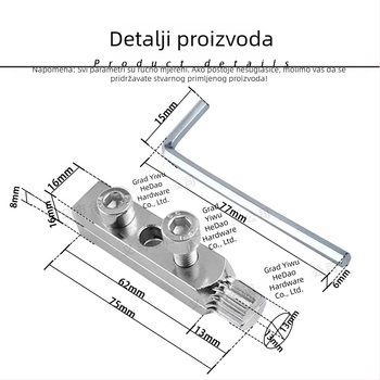 Hedaohardware 5-dijelni set alata za demontažu – univerzalni izvijači za navoje slavina i cijevi, materijali PP/TPR/karbonsko čelik