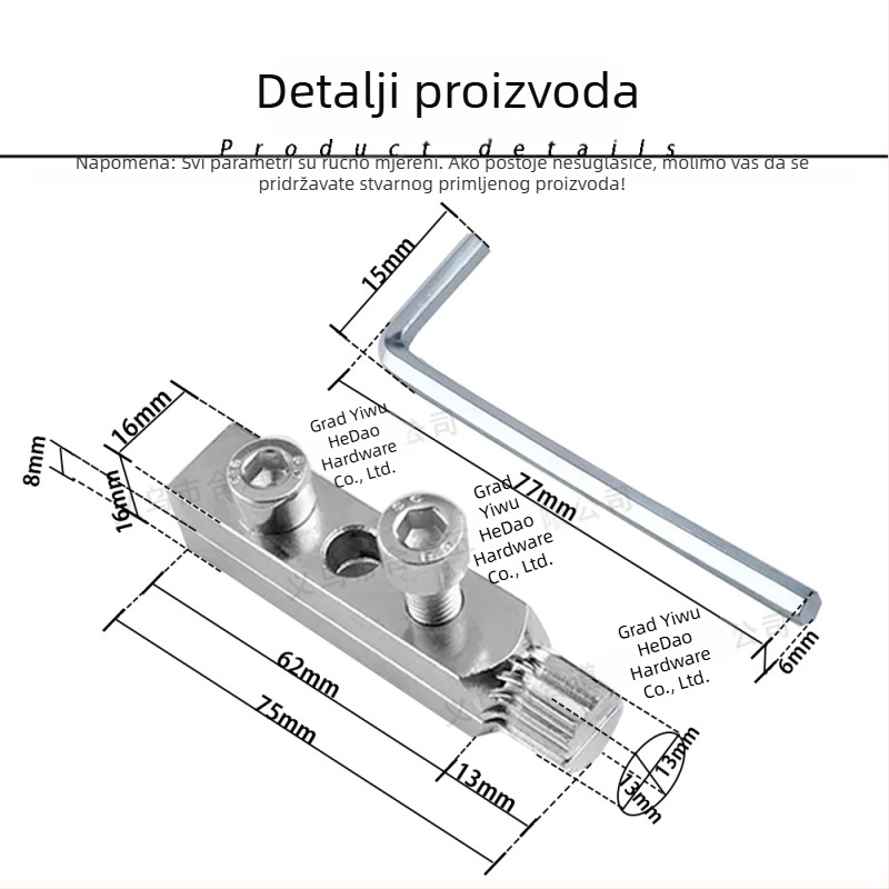 Hedaohardware 5-dijelni set alata za demontažu – univerzalni izvijači za navoje slavina i cijevi, materijali PP/TPR/karbonsko čelik