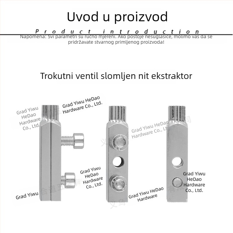 Hedaohardware 5-dijelni set alata za demontažu – univerzalni izvijači za navoje slavina i cijevi, materijali PP/TPR/karbonsko čelik
