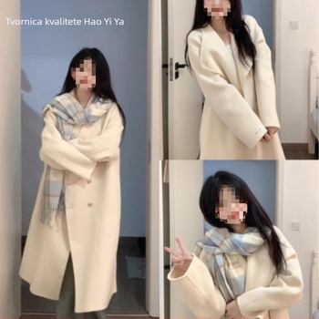 Poluduga Hepburn stil windbreaker jakna od korduroja, krzno od kunića 50-70% sadržaja