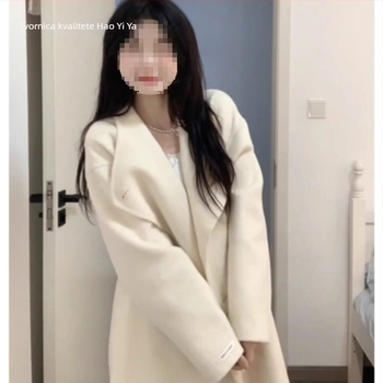 Poluduga Hepburn stil windbreaker jakna od korduroja, krzno od kunića 50-70% sadržaja