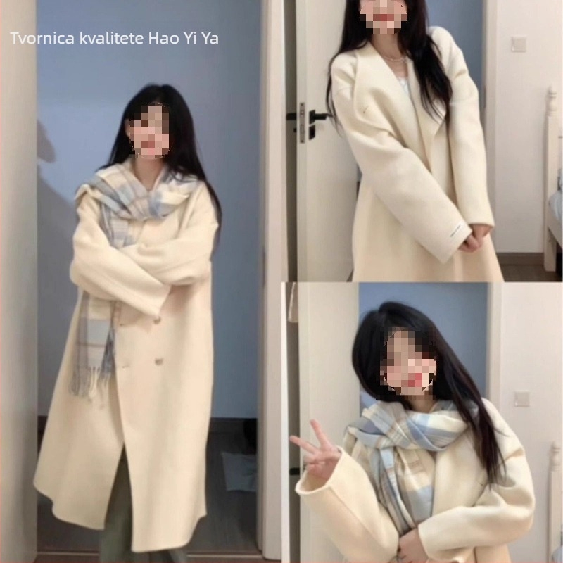 Poluduga Hepburn stil windbreaker jakna od korduroja, krzno od kunića 50-70% sadržaja