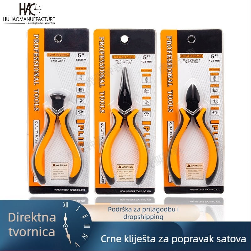 Klešta za popravak satova – klešta s igličastim vrhom, dijagonalne klešte, klešta za završno rezanje, 1 komplet, alati za demontažu, kućna upotreba