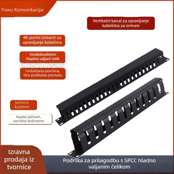 Metalni upravljač kablova za poslužitelje, kabinet, 24-port/48-port, rack za kablove