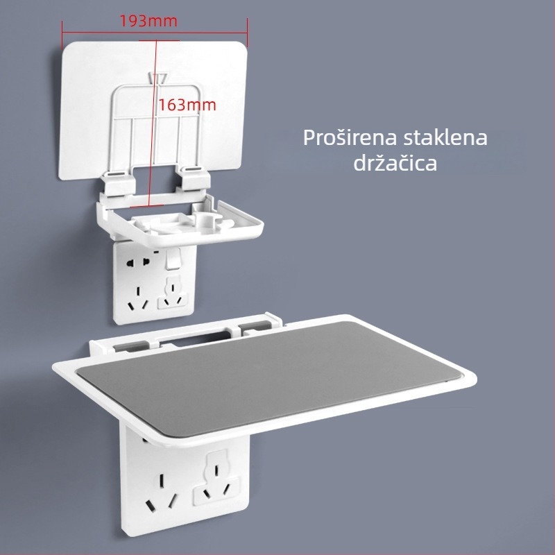Držač za ruter bez bušenja, zidna polica od plastike, minimalistički kineski stil