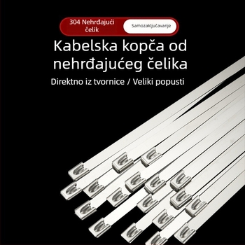 Kabelska spona od nehrđajućeg čelika 304 s automatskim zaključavanjem, za vanjsku upotrebu – otporna na visoke temperature, antioksidativna i otporna na koroziju