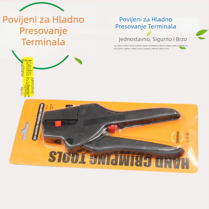 Set terminala za dva vodiča, 200 kom, hladno presovanje, kontakt od crvene bakra, PVC izolator