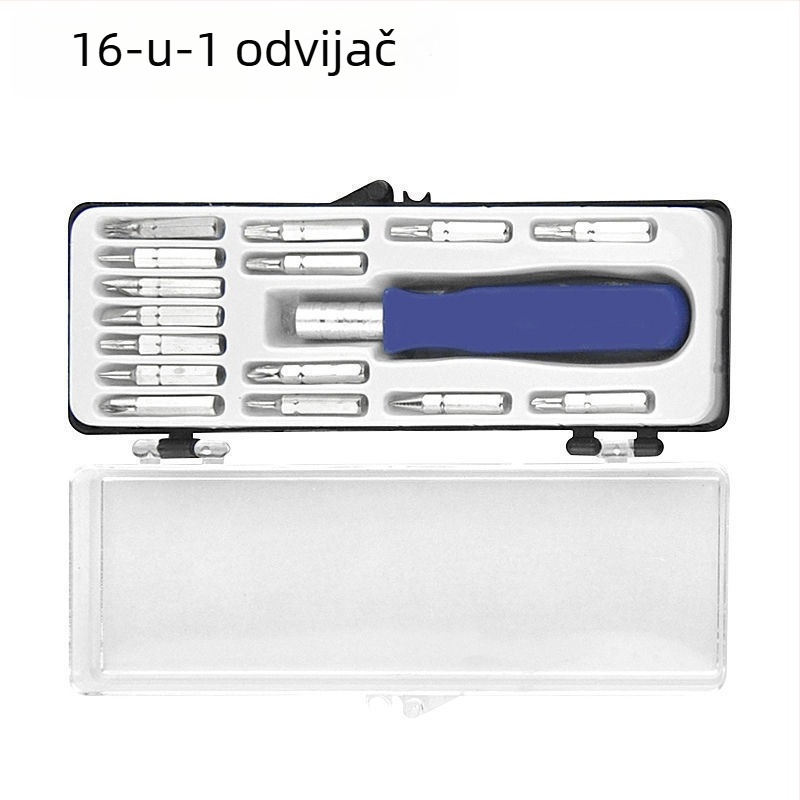 Set odvijača za kućnu upotrebu: krstasti odvijači, ravni odvijači i odvijači posebnog oblika, odvojivi, višenamjenski alati za popravak