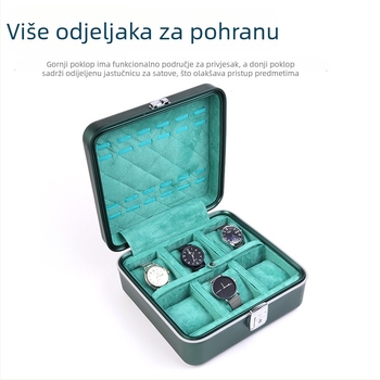 Tripshow kutija za satove od aluminijske legure sa zaključavanjem – prijenosna, izdržljiva, kompaktna kutija za izlaganje satova; mogućnost tiska logotipa i prilagodbe
