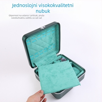 Tripshow kutija za satove od aluminijske legure sa zaključavanjem – prijenosna, izdržljiva, kompaktna kutija za izlaganje satova; mogućnost tiska logotipa i prilagodbe
