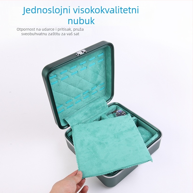 Tripshow kutija za satove od aluminijske legure sa zaključavanjem – prijenosna, izdržljiva, kompaktna kutija za izlaganje satova; mogućnost tiska logotipa i prilagodbe