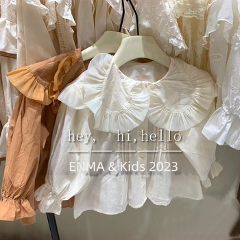 Dječja pamučna košulja za djevojčice s golom lutke, dugi rukavi, za uzrast 3–8 godina, proljeće 2025