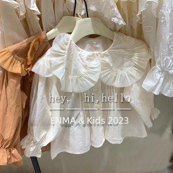 Dječja pamučna košulja za djevojčice s golom lutke, dugi rukavi, za uzrast 3–8 godina, proljeće 2025