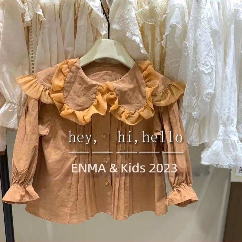 Dječja pamučna košulja za djevojčice s golom lutke, dugi rukavi, za uzrast 3–8 godina, proljeće 2025