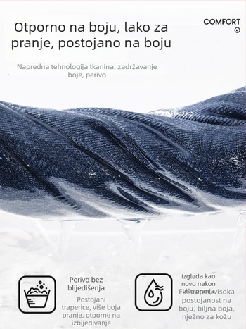 Dječje traperice s flecom za zimu – debele jogger hlače, srednji pojas, unisex