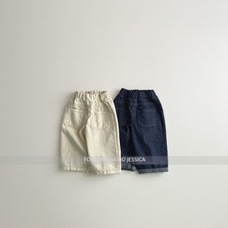 Dječje farmerice ravnih nogavica, korejski stil, 95% pamuk, visoki struk s elastikom, za djecu od 3 do 8 godina