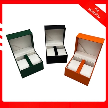 PU kožna kutija za satove, dvotonska, poklopac s preklopom, kapacitet za dva sata, model 7685