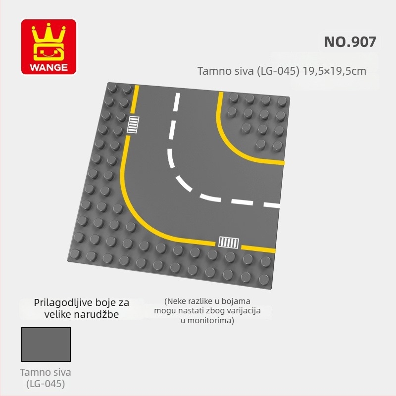 Putna baza za blokove, kompatibilna s LEGO velikim blokovima, modeli 905–907, Wange, ABS plast