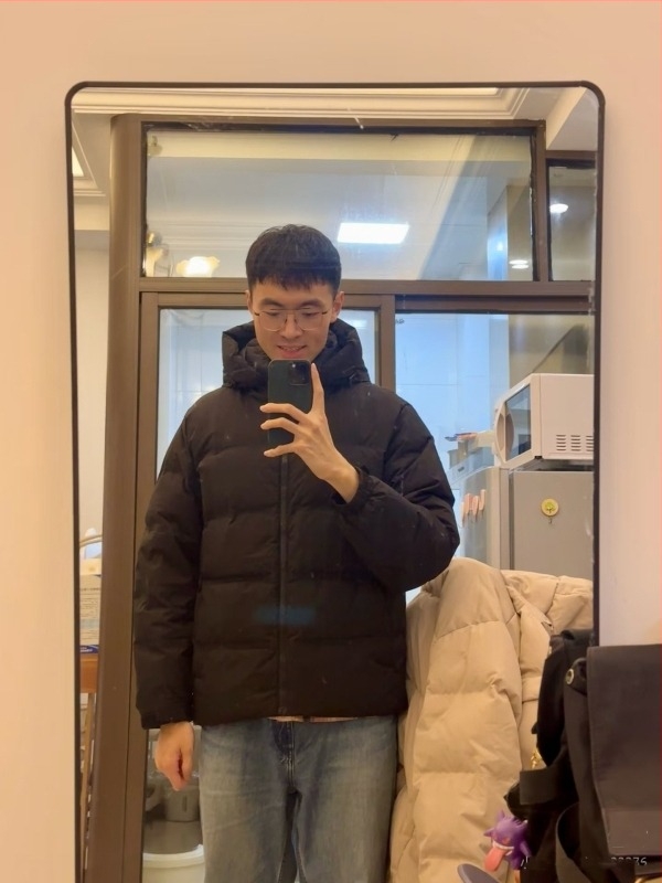 Muška zimska jakna s kapuljačom od bijelog guščjeg pera, 86–90% punila, debela izolacija, zip