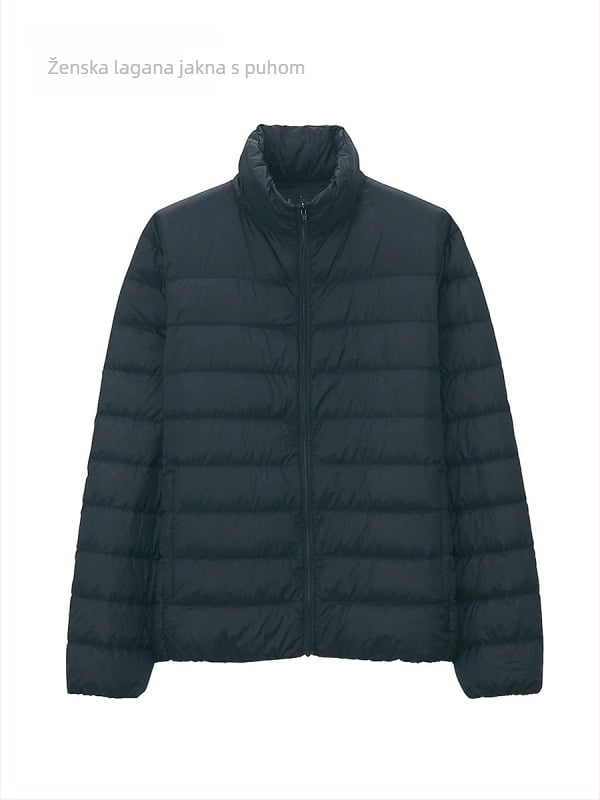 Muška lagana down jakna sa stojećim ovratnikom, zip, vanjski najlon, bijeli patka down punjenje 550, zimska sezona