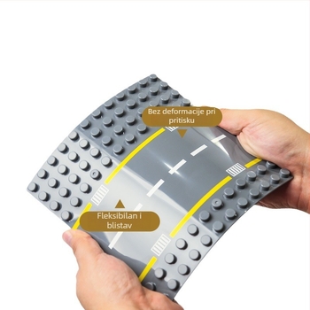 Wange Podloga za cestovne blokove za građevinu, Kompatibilna s LEGO velikim blokovima, ABS plastika, 100–200 komada, Uzrast 7–14 godina