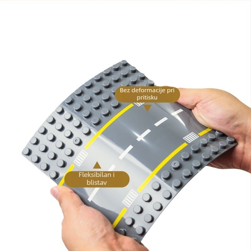 Wange Podloga za cestovne blokove za građevinu, Kompatibilna s LEGO velikim blokovima, ABS plastika, 100–200 komada, Uzrast 7–14 godina