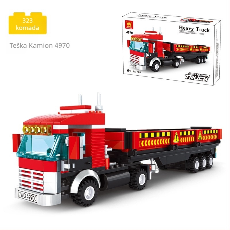 Wange Podloga za cestovne blokove za građevinu, Kompatibilna s LEGO velikim blokovima, ABS plastika, 100–200 komada, Uzrast 7–14 godina