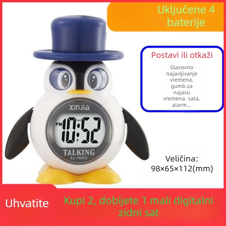 Stolni sat s automatskim mehanizmom (plastno kućište, Wind stil)