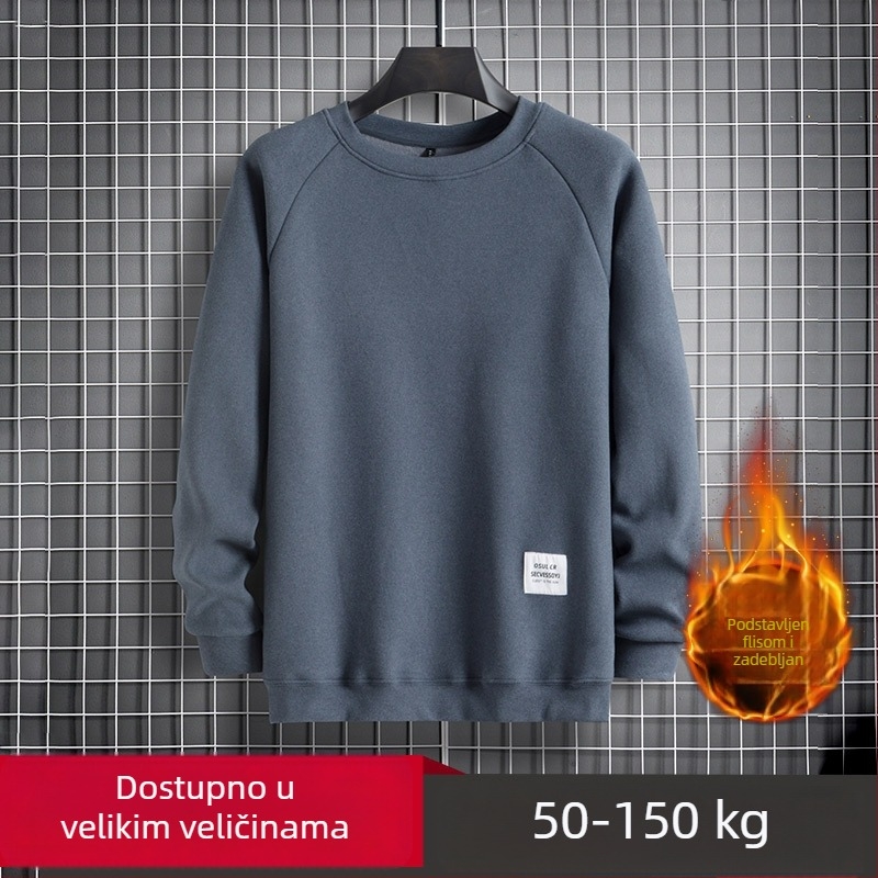 Muški zimski pulover Derong, plus veličina, debeli materijal, okrugli izrez, bez kapucnje