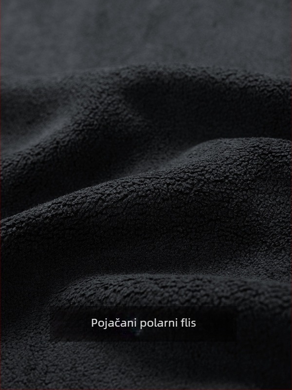 Muški kapuljačasti fleece kardigan sa zatvaračem, slobodan kroj, bočni džepovi, pamuk-fleks materijal