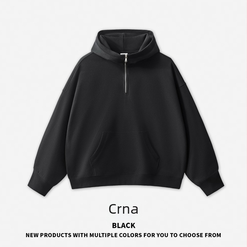 RS muški hoodies s kapuljom, teški pamuk (81–90%), labav kroj, okrugli izrez, trodimenzionalna džep