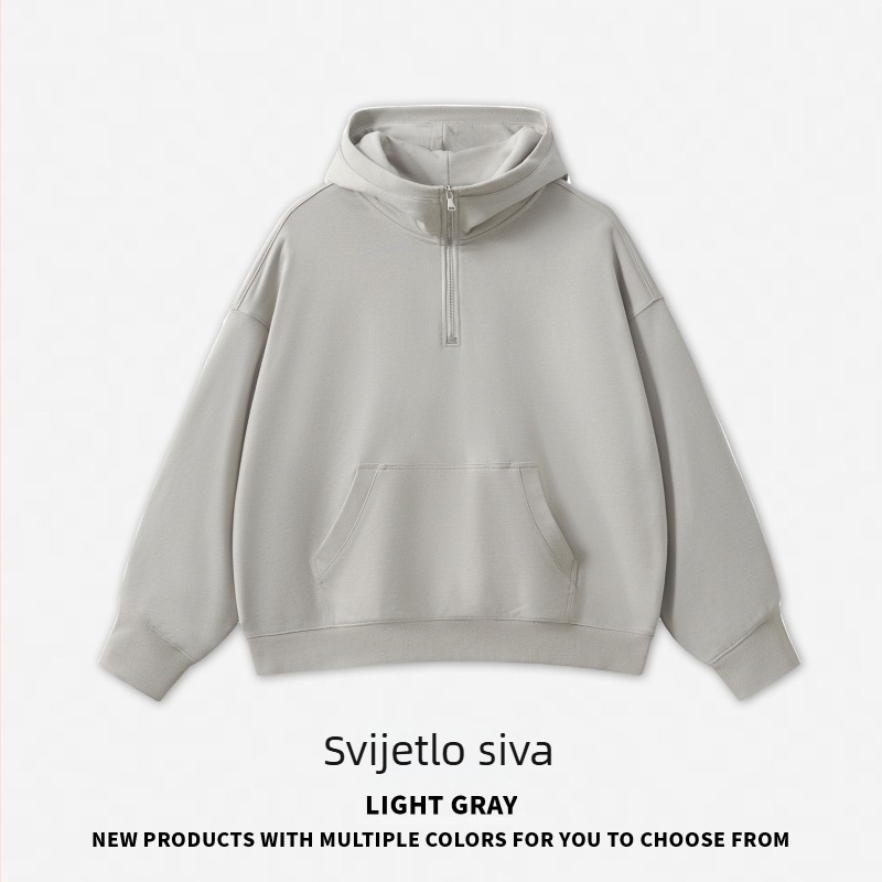 RS muški hoodies s kapuljom, teški pamuk (81–90%), labav kroj, okrugli izrez, trodimenzionalna džep