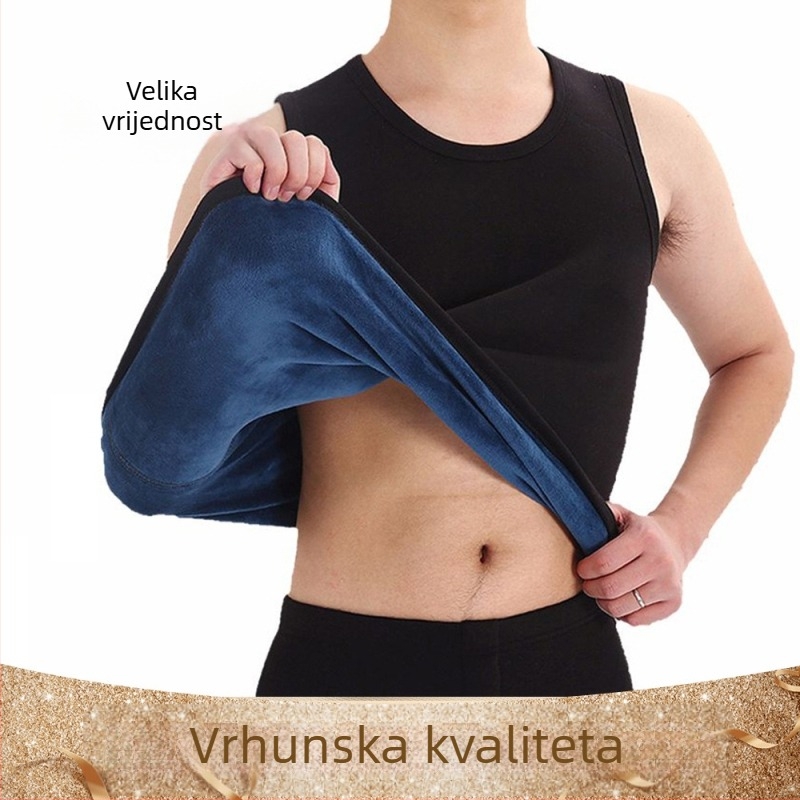 Muška flis vesta za zimu, ležerni stil, vrhunska kvaliteta za muškarce srednje dobi