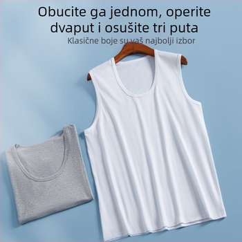 Muški potkošulja od 100% pamuka, opušten kroj, jednobojno, sportski osnovni sloj, za četiri sezone