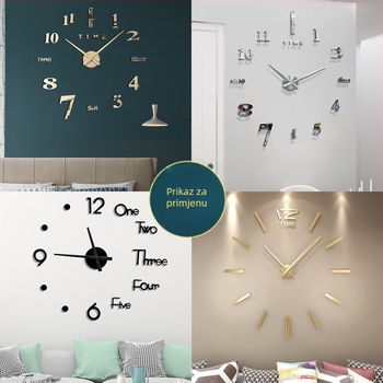 Satne kazaljke - kvarcni mehanizam, metalno kućište, moderni minimalistički dizajn, tiskano logo, mogućnost prilagodbe