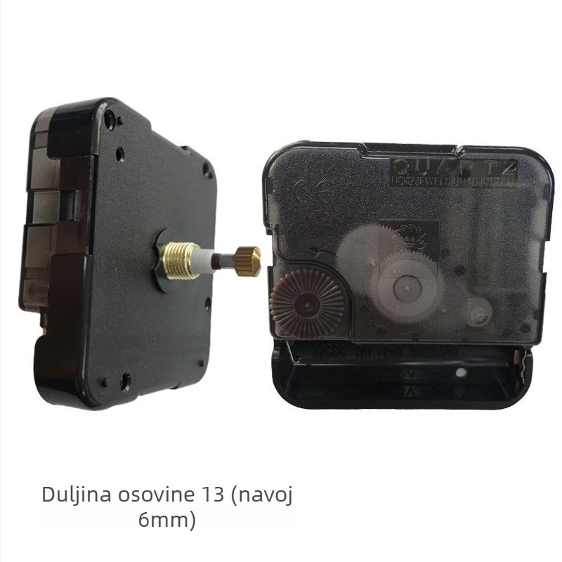 DIY komplet dijelova za zidni sat od orahovog drveta: kazaljke, brojčanik i čvrsti drveni držač