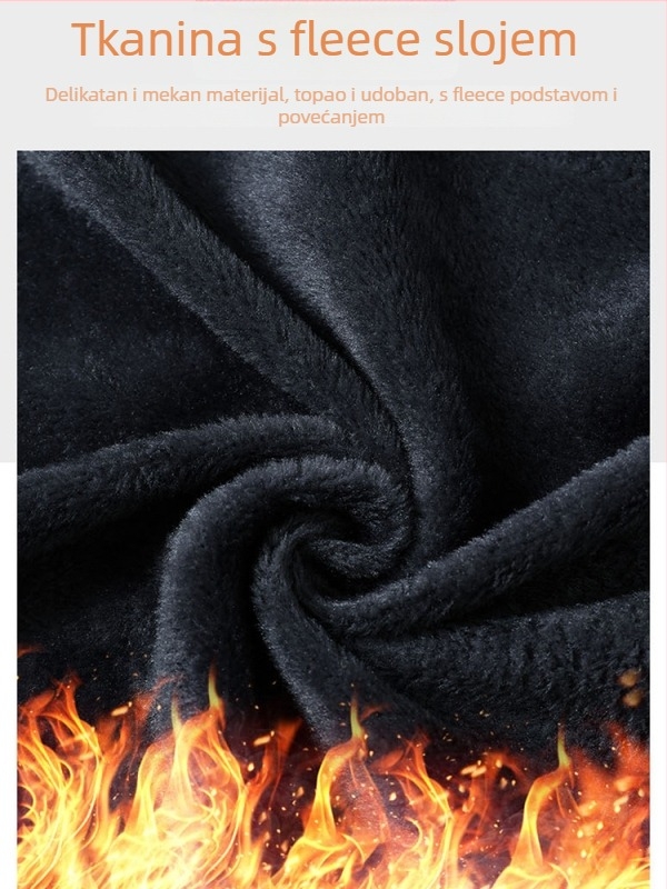 Muške zimske traperice s fleec podlogom, mikroelastične, slim-fit ravna kroj, srednji pojas, za svakodnevnu upotrebu