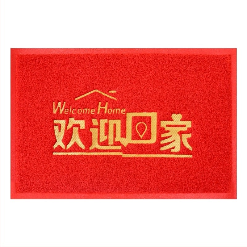 Ulazna podloga PVC; pravokutni oblik; izrada od pjene i svilenog kruga; pogodno za ulaz, balkon i komercijalne prostore; moderan minimalistički stil.