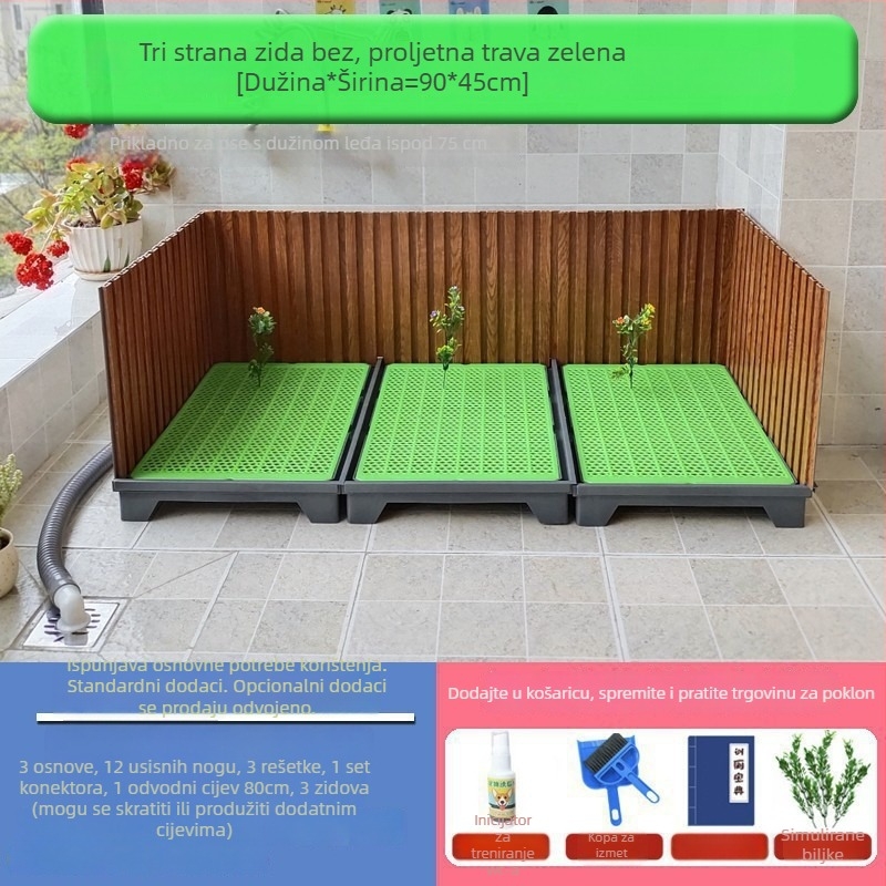 Toalet za pse s automatskim čišćenjem i posudom za obuku mokrenja — Materijal: Drugo; Nije uvezeno; Nema ovlaštene privatne marke; Nije poklon