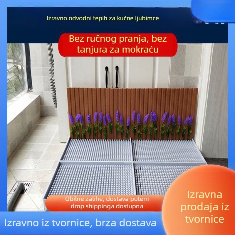 Toalet za pse s automatskim čišćenjem i posudom za obuku mokrenja — Materijal: Drugo; Nije uvezeno; Nema ovlaštene privatne marke; Nije poklon