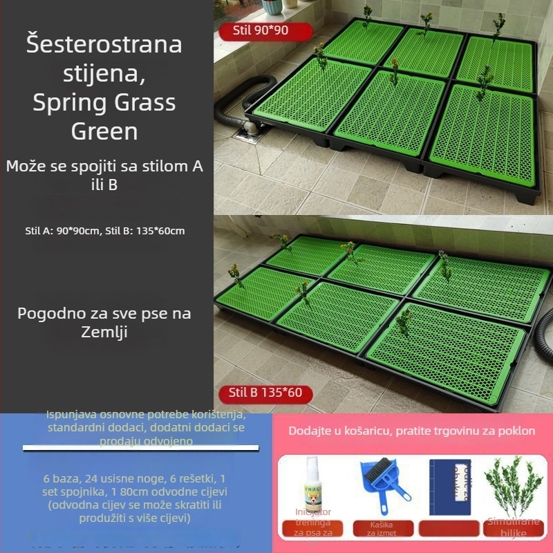 Toalet za pse s automatskim čišćenjem i posudom za obuku mokrenja — Materijal: Drugo; Nije uvezeno; Nema ovlaštene privatne marke; Nije poklon