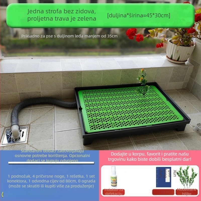 Toalet za pse s automatskim čišćenjem i posudom za obuku mokrenja — Materijal: Drugo; Nije uvezeno; Nema ovlaštene privatne marke; Nije poklon