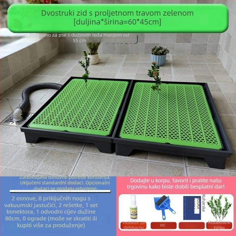 Toalet za pse s automatskim čišćenjem i posudom za obuku mokrenja — Materijal: Drugo; Nije uvezeno; Nema ovlaštene privatne marke; Nije poklon